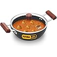 Hawkins Futura 2 Litre Deep Kadhai, Induction Deep Fry Pan, Hard Anodised Kadai with Glass Lid, Black (IAK20G)