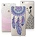 Produktbild VertTek 3 in 1 Weich Silikon Transparent Hülle für Huawei P8 Lite Durchsichtig Schutzhülle Case Ultradünnen Leichtgewichtt Edui Elegant Malerei Muster Handy Tasche Schutzhülle Transparent Clear Protective Cover ( Rosa Mandala + Blau Dreamcatcher + Schwarz Mädchen )