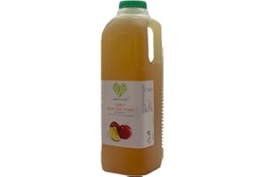 Raw Organic Apple Cider Vinegar with Mother 1000ml - Natural Flavour, Value for Money, Unfiltered, Unpasteurized, ACV, Vegan, Vegetarian Friendly - SuperfoodUK