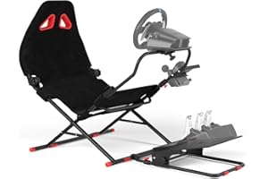 DIWANGUS UK Steering Wheel Stand Racing Simulator Cockpit with Seat Rig Foldable Racing Wheel Stand Sim Racing Cockpit for Logitech G29 G920 G923 G27 G25 T248X T248 T300RS T150 458 TX Xbox PS4 PS5