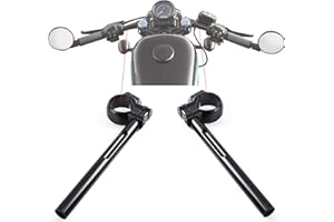 Fullibars kit semimanubri Ø 55mm compatibile con Harley Davidson Sportster Roadster XL1200CX 2016-Attuale forcella Ø 55mm cafe racer semi manubri tubo Ø 25.4mm alluminio
