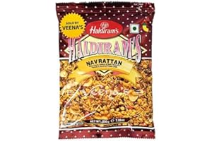 SARAS FLAVOURS OF ASIA Haldiram's Navrattan Mix - 200g (Pack of 6) | Spicy & Savory Indian Snack Mix | Perfect Party Snack | Authentic Indian Namkeen