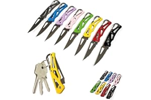 PITBULL Coltellino Tascabile Piccolo Professionale in Acciaio Inox – Portachiavi Coltello Pieghevole Multiuso con Lama 6 cm Senza Molle o Fermo della Lama – Per la Pesca e Attività all’aperto (Nero)