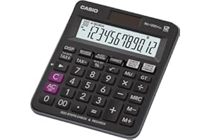 ‎CASIO Casio Tischrechner kompakt mit Check & Correct Funktion, MJ-120DPLUS, schwarz