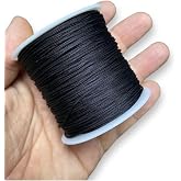 Flea Market Bileklik İpi - Paraş&uuml;t İpi - Takı İpi (1 Mm Kalınlık 100 Metre Uzunluk - 1 Makara) Prst100Mt Siyah