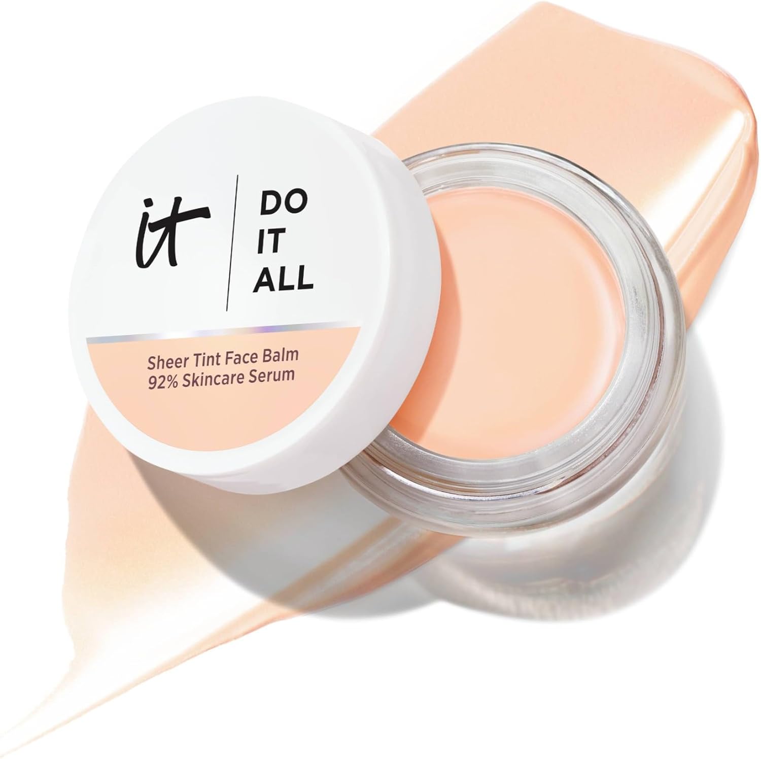 IT Cosmetics Do It All Sheer Tint Face Balm, Sheer‑Coverage Tinted Moisturiser with 92% Skincare Base, Collagen Peptide, Hyaluronic Acid & Vitamin E, 24hr Hydration, FC125