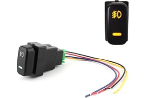 ARAMOX Interruptor de luz antiniebla, botón de interruptor de luz antiniebla, ajuste de repuesto para Pajero/Lancer/Outlander/Triton, botón de luz antiniebla, interruptor de control de luz a