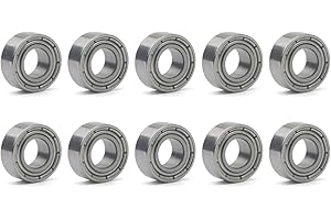 Unxuey 10 Stück 5x10x4 mm Miniatur-Stahl-Rillenkugellager Skateboardlager MR105ZZ L-1050ZZ 10St