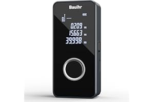 Bauihr Télémètre Laser, 131ft/40m Mini Mesure Laser Portable en Aluminium, Type-C Rechargeable Mesure Laser de Unités Commutables,Pythagore, Mesure Surface et Le Volume