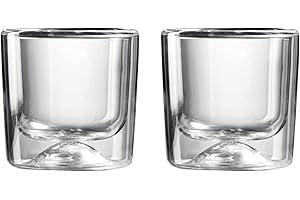 Fratelli Guzzini Gocce, 2 małe szklanki termiczne z podwójnymi ściankami, szkło izolacyjne