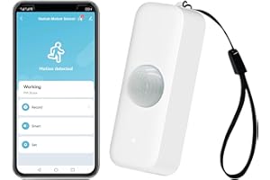 ZECAMIN Sensor de movimiento Smart, sensor de movimiento infrarrojo para sistema de alarma, detector de sensor con monitor remoto de la app, notificación de alerta, compatible Alexa. Requiere hub ZigBee. 1PCS