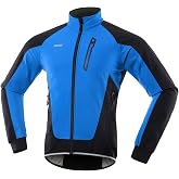 Arsuxeo Men's Winter Cycling Jacket Thermal Fleece Softshell MTB Bicycle Outwear Windproof Waterproof 20B