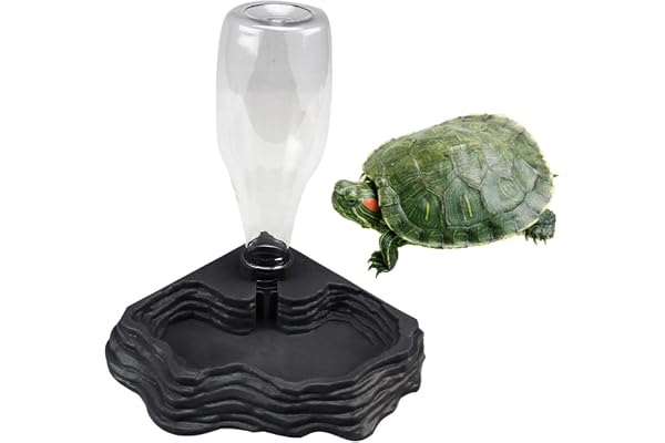 Zuasdvnk Distributeur d'eau pour Reptile, Abreuvoir Tortue, Mangeoire Gamelle Tortue Terrestre, Anti Debordement Plastique Bol Accessoire
