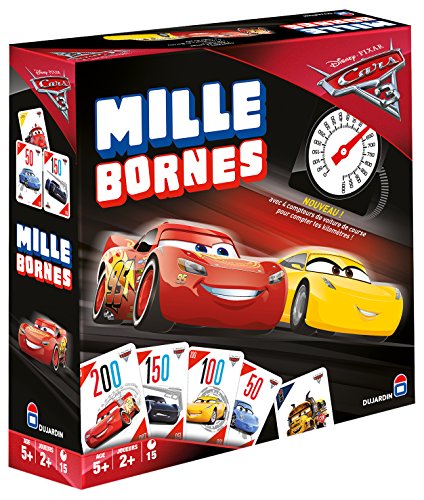 Mille Bornes  59003  Juego de Cartas clásicas de Colores de Cars 3.