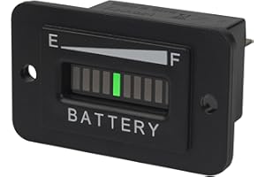 Jayron Lead Acid Battery Indicator Meter Gauge/Waterproof Battery Capacity Meter, Universal LCD Digital Battery Discharge Alert,Use for Golf Cart,Fork Lifts,Star Car, Club Car,etc. (36V)