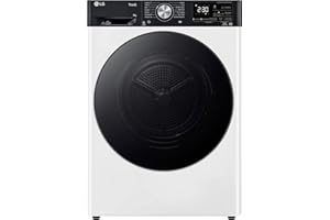 LG RH90V9LVEN Asciugatrice Smart a Carica Frontale 9kg, Serie V9, Classe C, Condensazione con Pompa di calore DUAL Inverter, Eco Hybrid, Condensatore autopulente, Allergy Care, Wi-Fi, Bianca