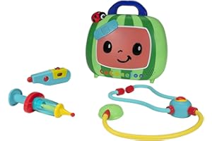 Bandai - CoComelon, Valigetta Musicale del Dottore che Riproduce la Canzone Doctor Check Up (in Inglese), Valigetta Musicale con 3 Accessori Inclusi, WT80120