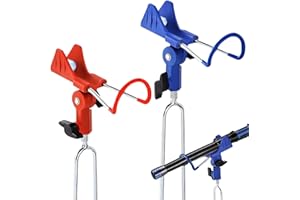 Asfrode 2 soportes para cañas de pescar, 360°, ajustable, soporte de acero inoxidable, universal, accesorio para caña de pescar, portátil, extraíble, fuerte, estable para pesca de río, pesca en la