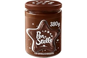 Pan di Stelle Crema Spalmabile di Cacao, Nocciole e Granella di Biscotto, Ideale Per Colazione o Merenda, 380 g