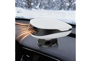 LYPPUL Ogrzewanie samochodowe 12 V, 2 w 1, przenośne ogrzewanie samochodowe, z podstawą obrotową 360°, termowentylator samochodowy, ogrzewanie postojowe do przedniej szyby, wielofunkcyjne ogrzewanie