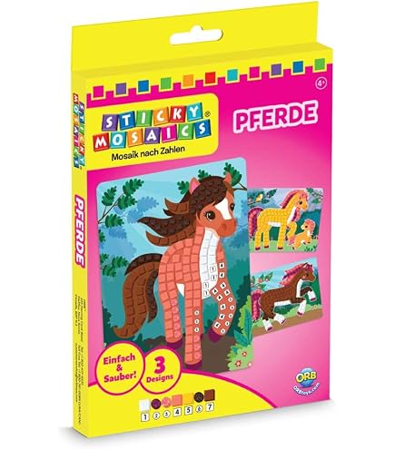 Ravensburger Mosaico Horses – Kit Creativo Per Bambini 7+ Con 2 Progetti, Paillettes E Colla UHU - 2