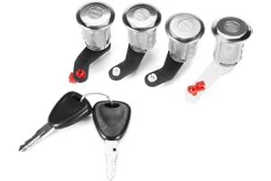 ProPlip Kit Cerraduras 4 barriles Compatible con Renault Master Macott Opel Movano Nissan Interstar 7701470952 256524 + 2 llaves