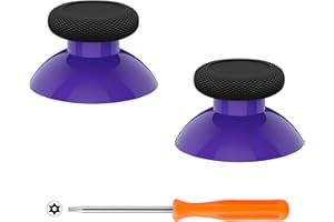 eXtremeRate Joysticks para Xbox Series S X Control Palancas Analogicos Joystick Reemplazable para Xbox One Repuesto para Pulgar Thumbsticks para Xbox One S/X/Estandard/Elite(Violeta & Negro)