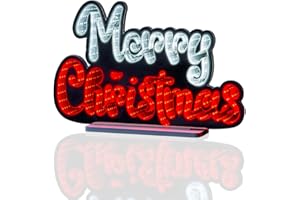 The Christmas Workshop Merry Christmas Sign Infinity Light/Double-Sided Multi-Coloured Christmas Light / 5 Metre Lead Wire / 40cm Width (74389)