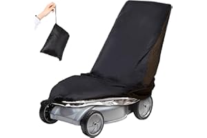 GWHOLE Wodoszczelny pokrowiec na kosiarkę, uniwersalny pokrowiec na kosiarkę, Oxford 210D, czarny, 193 x 112 x 63 cm