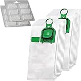 Kit 12 Premium Sacchetti per aspirapolvere + 12 Profumi Adatti per Vorwerk Folletto VK 140 150 - VK140, VK150 - FP 140 150 - 