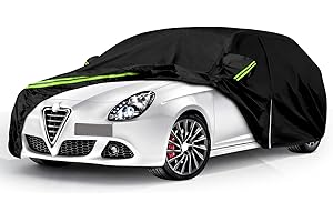 TIVEKEO Vollgarage Autoabdeckung Ersatz für Alfa Romeo Giulietta 2010-2020, Auto Abdeckplane Autogarage Ganzgarage mit Reißverschluss, Allwetter Atmungsaktive Wasserdicht Reflexionsstreifen