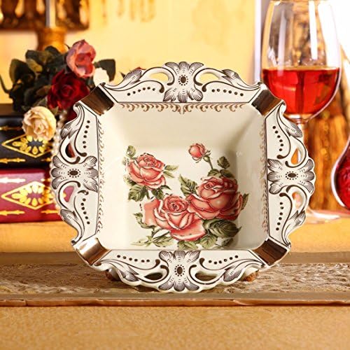 Sursy European Ceramic ashtray, creative Home Furnishing ivory porcelain ornaments, decorative luxury palace square