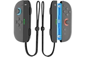 Rysker 2 Pezzi Cinturino da Polso per Nintendo Switch Joy-con 2, Cinturino Regolabile & Ergonomico per Controller Switch, Accessori per Presa a Mano per NS Joy-con 2025, Nero