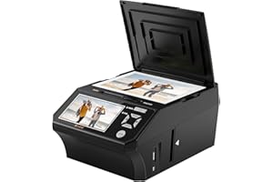 DIGITPRO Film and Photo Scanner with 5" LCD Screen, Convert Color & B&W Negatives & Slides 35mm/110 Film, Photo, Business Card to 22MP Digital Photos, 8GB SD Card Included