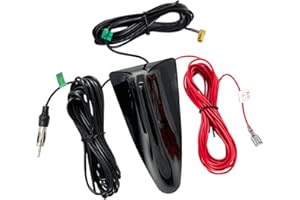 Vecys Dab Dab + Voiture Antenne Requin Aileron FM/AM Antenne Radio Signal Amplificateur SMB vers DIN Connecteur Câble 5M RG174 pour Voiture