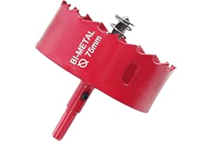 Zhongtou Frese a Tazza per Legno 75mm Punte a Tazza M42 HSS Metallo Sega a Tazza Universale per Cartongesso Legno Alluminio Plastica Cartongesso