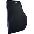 Asmofit Lower Back Pain Orthopedic Backrest Pillow Posture Memory Foam Back Rest Lumbar Support Cushion Sciatica, Spine Pain Relief - Ideal for Home, Office, Chair, Travel (Black Grey)