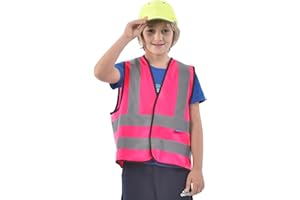 AYKRM 10 Colors Childs high vis vest KIDS high vis Reflective Safety Vest High Visibility child hi vis vest high vis Waistcoat