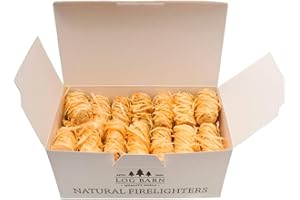 LOG-BARN Log Barn Natural Firelighters (Box of 40). Natural Fire Lighters for Wood Burners, Pizza Ovens & Open Fires. BBQ Lighters, Fire Starters for Log Burners – Genuine Log Barn Fire Wood & Eco Firelighters