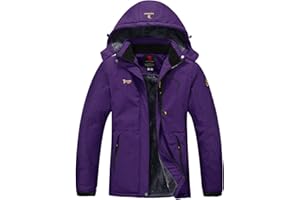 YSENTO Womens Waterproof Ski Jacket Winter Fleece Outdoor Mountain Jacket and Coat with Hood