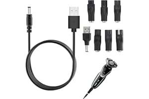 OWNFEEL Universal Shaver Charger Cord Replacement Kit, Compatible with Various Brands of shavers, Inclusive of 6 Charging Lead Power Cord Heads, Ideal for Electric Grooming Devices Beauty Instruments