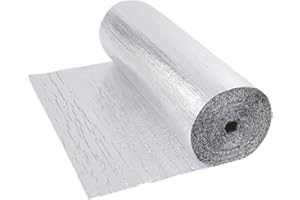 Biard Double Aluminium Double Layer Bubble Wrap Foil Insulation Roll - 1.2m x 5m (6m2) for use with Loft, Floor, Wall, Motorhome, Boat & Shed - 300g per m2