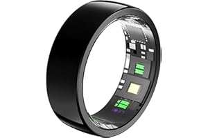 findtime Smart Rings for Women Men Heart Rate Monitor Sleep Tracker Blood Oxyegn Fitness Rings Pedometer Calories Step Counter Fitness Tracker Waterproof Health Smart Ring for Android iOS Phones
