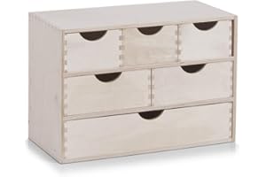 ZELLER PRESENT SCHÖNER LEBEN. PRAKTISCH WOHNEN. Zeller 13193 Schubladenelement, 6-er, Birke 40 x 20 x 28 cm