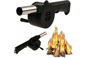 Przydasie Handbetriebenes Grillgebläse für Kamin und Lagerfeuer – Mini-Handkurbel-Luftgebläse für BBQ, Picknick, Camping – Tragbares Gebläse für Grillanzünder ohne Batterien – Outdoor-Zubehör