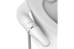 SAMODRA Bidet Aufsatz,Ultra-Slim Nicht Elektrisch Bidet Einsatz Für Toilette mit,Doppel Düsen Bidet Toilettenaufsatz,Spart Papier,Einfache Kontrolle WC-Aufsatz,Po-Dusche, Taharet,Weiß