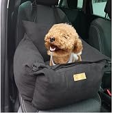 PETTY COMFORT K&ouml;pek Oto Koltuğu-k&ouml;pek Seyahat Koltuğu-ayarlanabilir &Ccedil;ift Kordon-k&ouml;pek Kedi Yatağı-taşınabilir (Antrasit Large