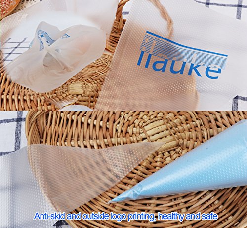 ilauke 100 Einweg Spritzbeutel Spritztüten Beutel für Spritztüllen Set groß Konditorei Einwegspritzbeutel 31 X 20 cm extra dick Strong 4c 0,04mm - 9