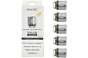 ZEGO Smok TFV9 Replacement Coils – Pack of 5, High-Performance 0.15 Ohm Mesh Coils for Intense Flavor & Dense Vapor | Durable, Easy to Install Design | Perfect Fit for Smok TFV9 Sub-Ohm Tank