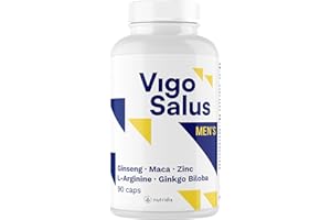 NUTRIDIX Vigosalus Integratore Uomo - Maca + Ginkgo Biloba + Tribulus Terrestris + L-Arginina + Ginseng + Zinco + Selenio - 90 Capsule